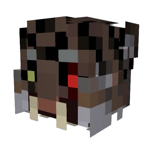 SlimeVessel Minecraft avatar head, 3D render