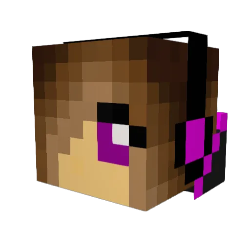 Slime_Girl03 Minecraft avatar head, 3D render