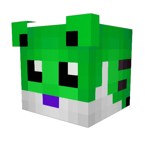 Slime_tiger Minecraft avatar head, 3D render