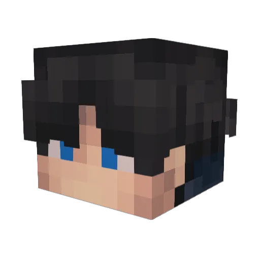Slimebae Minecraft avatar head, 3D render