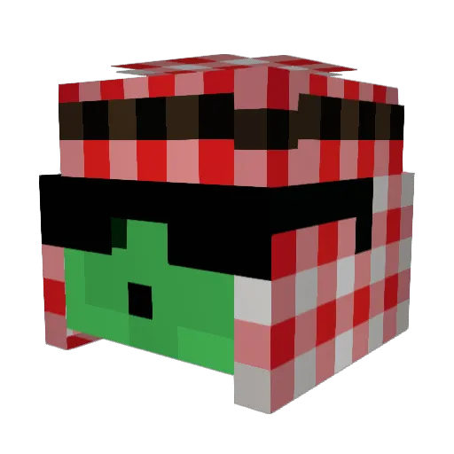 Slimechisel Minecraft avatar head, 3D render