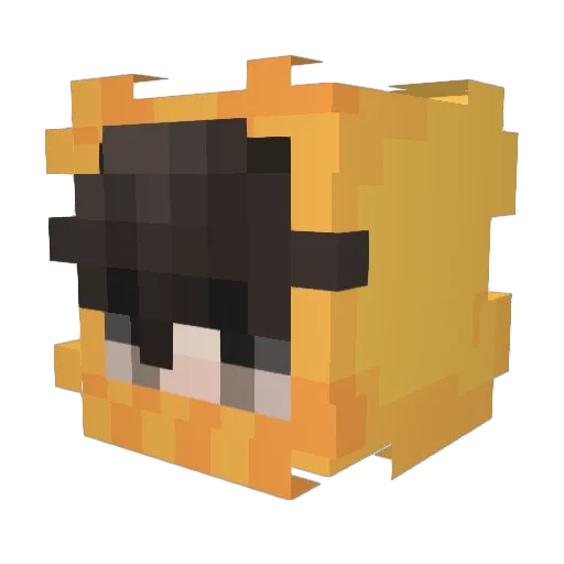 Slimedot Minecraft avatar head, 3D render