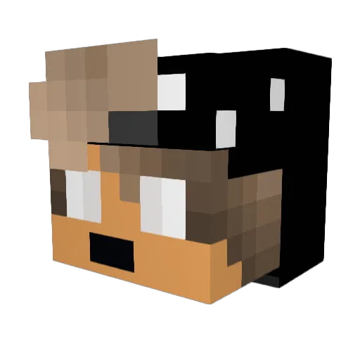 Slimeice Minecraft avatar head, 3D render