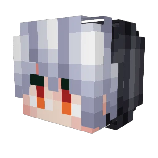 Slimekin1 Minecraft avatar head, 3D render