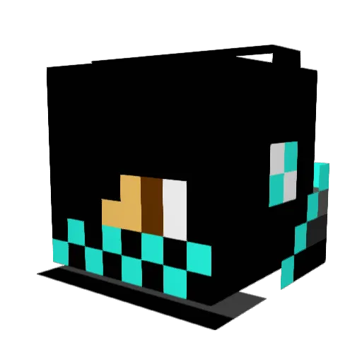 Slimeo8 Minecraft avatar head, 3D render