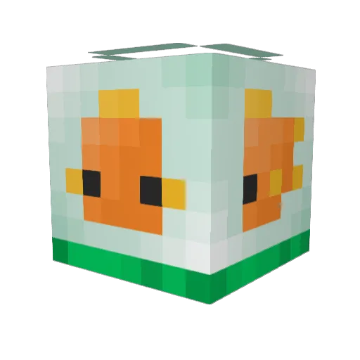 Slimepet Minecraft avatar head, 3D render