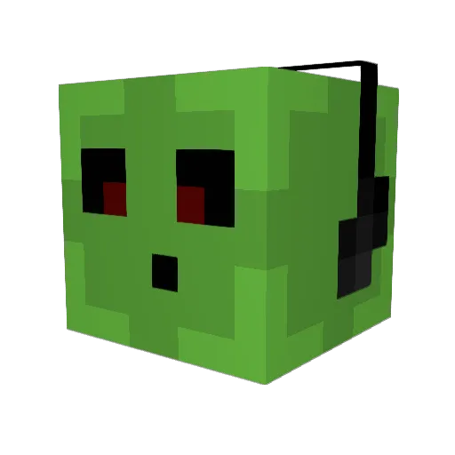 SlimesGamingHD Minecraft avatar head, 3D render