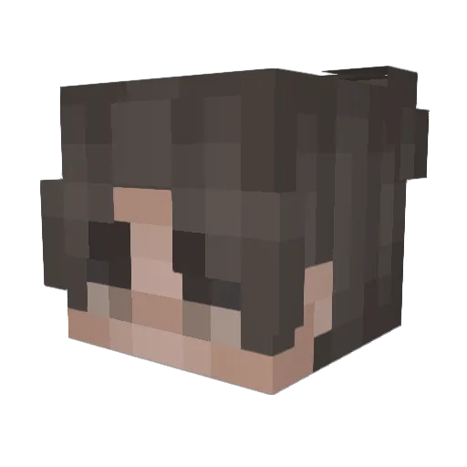 Slimesitto Minecraft avatar head, 3D render