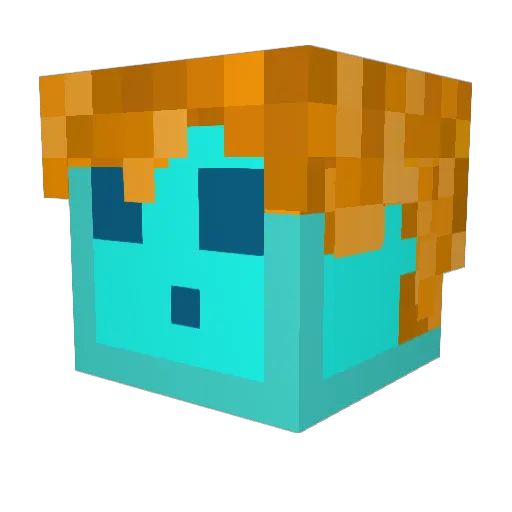 SlimeyFellow_55 Minecraft avatar head, 3D render