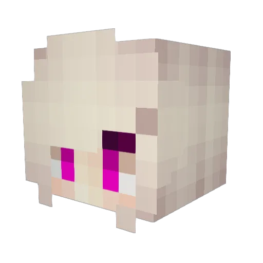 Slimey_Chan Minecraft avatar head, 3D render