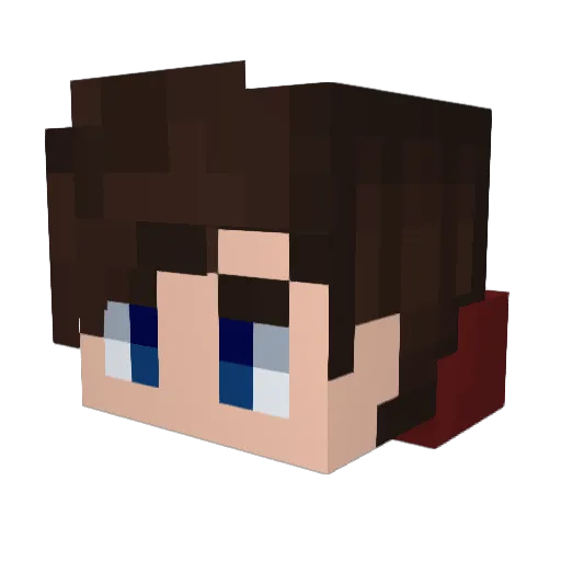 Slimey_Ghost Minecraft avatar head, 3D render