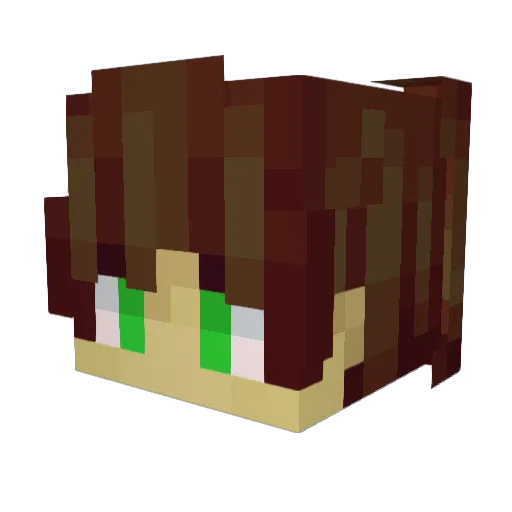 SlimiSlime Minecraft avatar head, 3D render