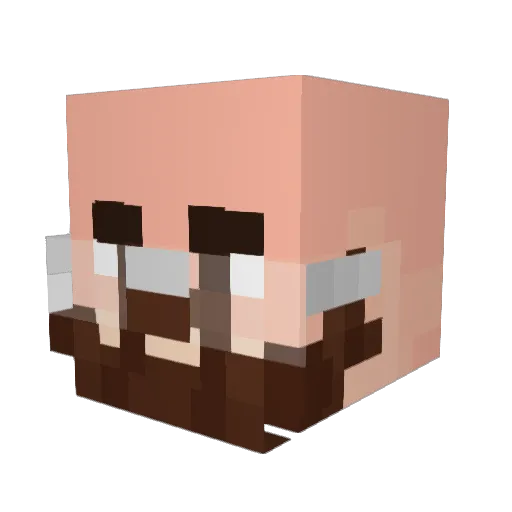 SlimmeRick Minecraft avatar head, 3D render