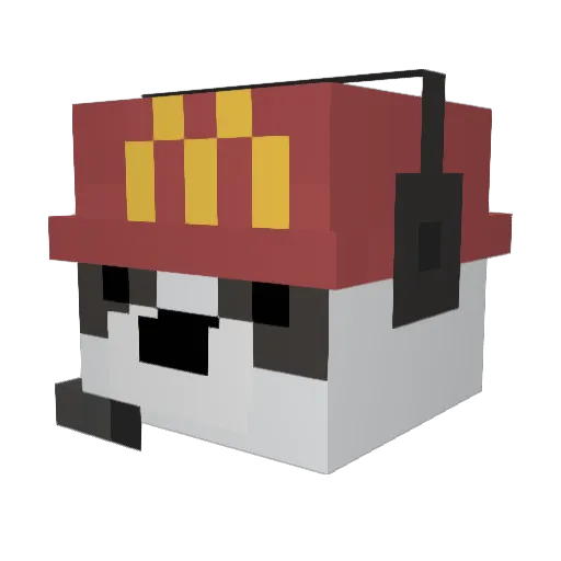 Slimug Minecraft avatar head, 3D render