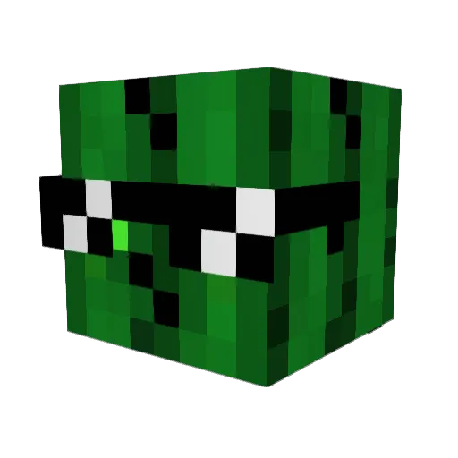 SlimyCactus Minecraft avatar head, 3D render