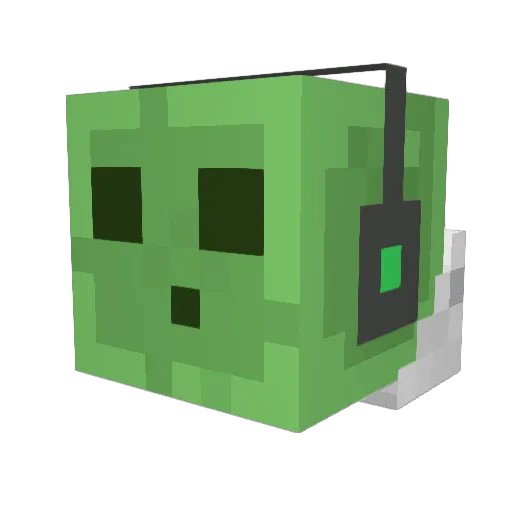 Slimy_Plays Minecraft avatar head, 3D render