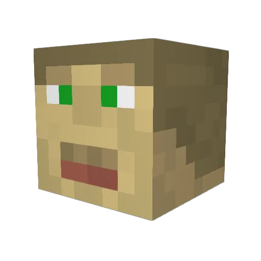 Slimyss Minecraft avatar head, 3D render