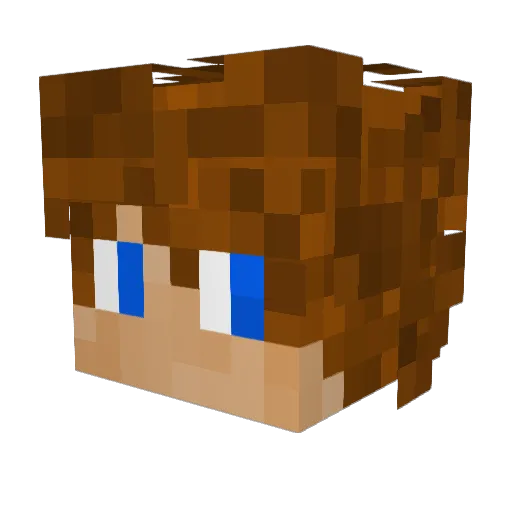 Slinfeuer Minecraft avatar head, 3D render