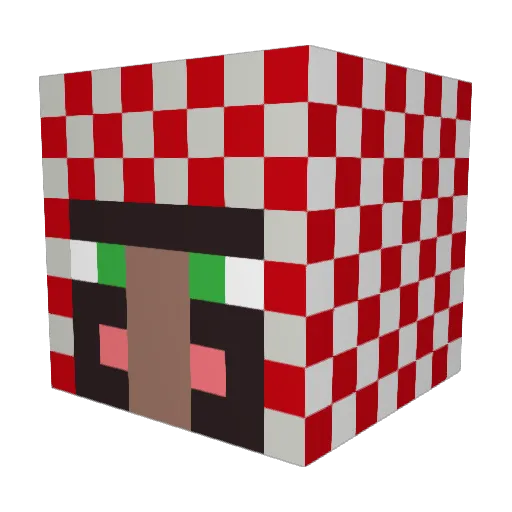 Sling6 Minecraft avatar head, 3D render