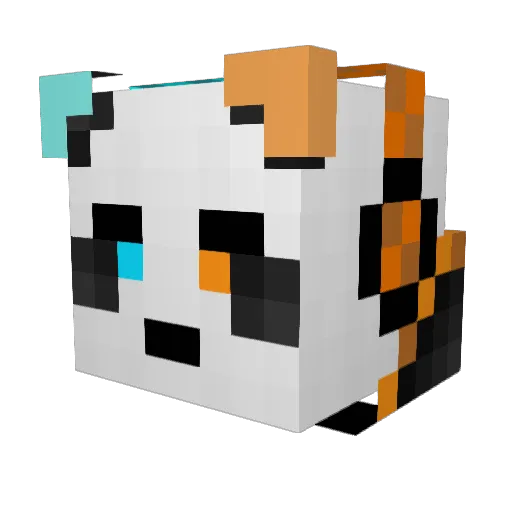 SlingShot004 Minecraft avatar head, 3D render
