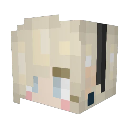 SlinkieChan Minecraft avatar head, 3D render