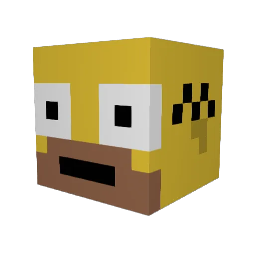 SlipDRA Minecraft avatar head, 3D render