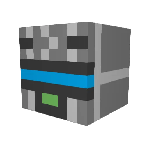 Slipbit Minecraft avatar head, 3D render