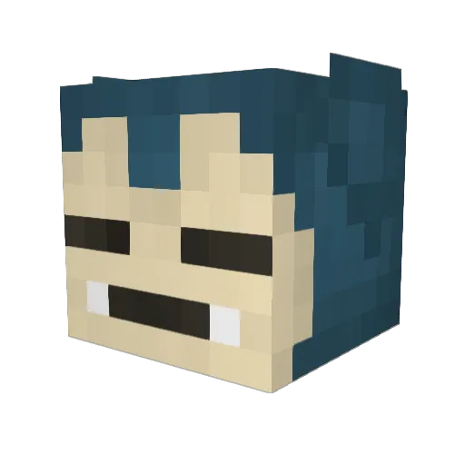 Slipiiy Minecraft avatar head, 3D render