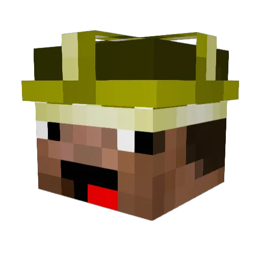 SlippenHD Minecraft avatar head, 3D render