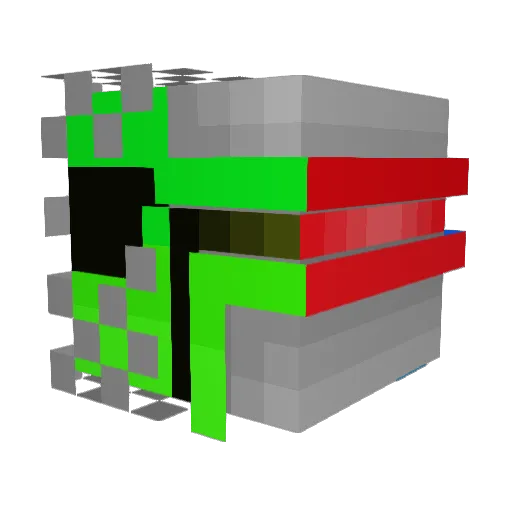 Slippie Minecraft avatar head, 3D render