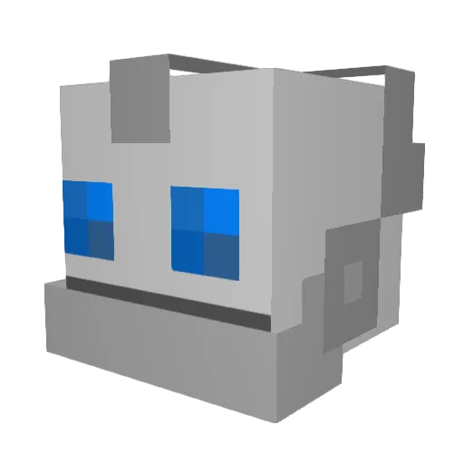 Slippies Minecraft avatar head, 3D render