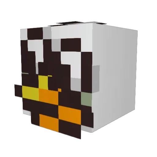 SlippyPunk Minecraft avatar head, 3D render