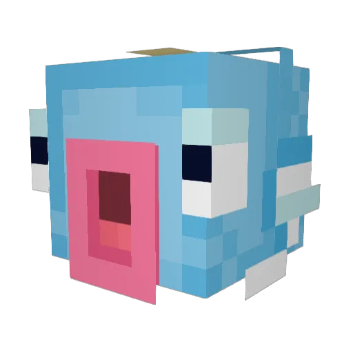Slippyfishy Minecraft avatar head, 3D render