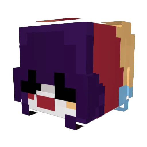Slisster Minecraft avatar head, 3D render