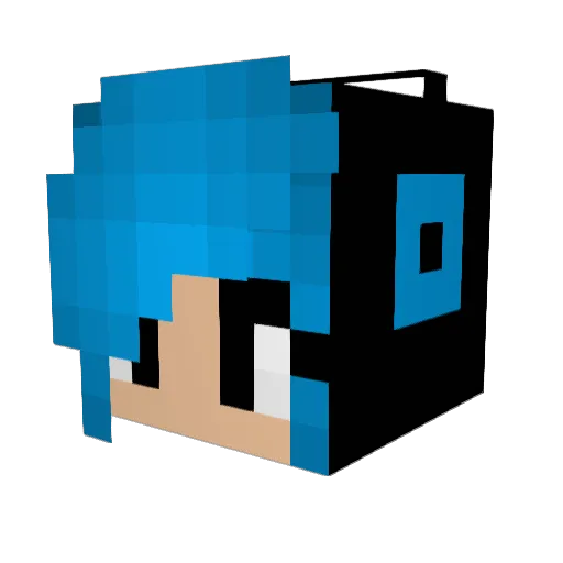 Slither123456 Minecraft avatar head, 3D render