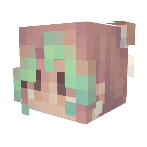 SlitherSerpent Minecraft avatar head, 3D render