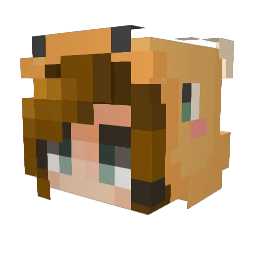 SlitherStick Minecraft avatar head, 3D render