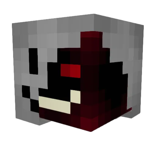 Slithoo Minecraft avatar head, 3D render