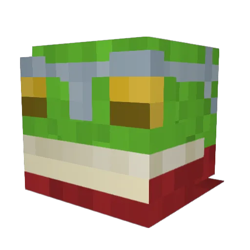 Slithraaa Minecraft avatar head, 3D render