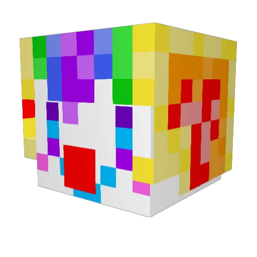 Slithytothed Minecraft avatar head, 3D render