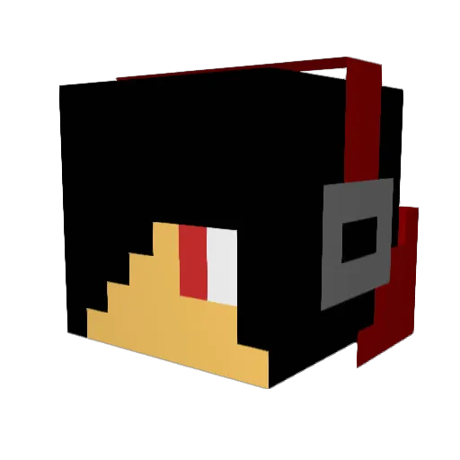 Slitus Minecraft avatar head, 3D render