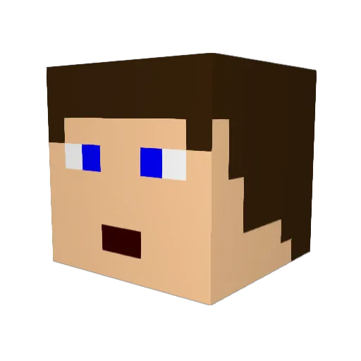 Sliver12 Minecraft avatar head, 3D render