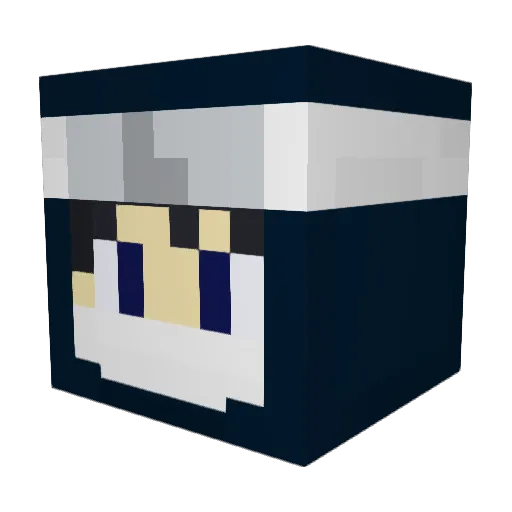 SliverNinja Minecraft avatar head, 3D render