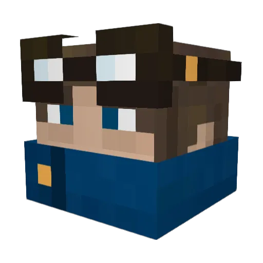 Slixor Minecraft avatar head, 3D render