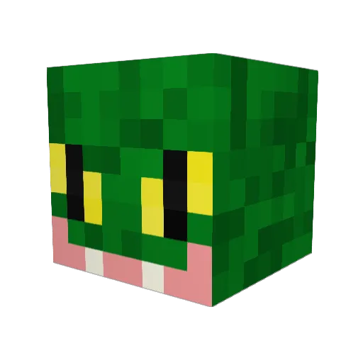 SlizkyHad Minecraft avatar head, 3D render