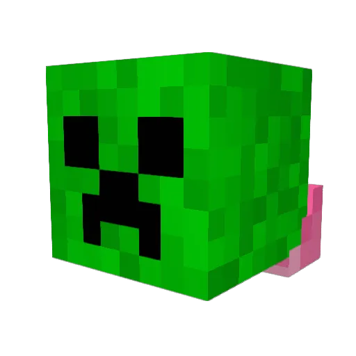 Slizovn Minecraft avatar head, 3D render