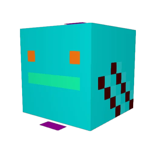 Sllepyy Minecraft avatar head, 3D render