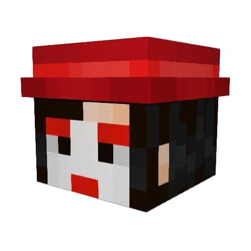 Sloaa Minecraft avatar head, 3D render