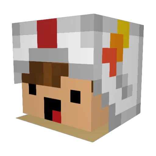 Slober Minecraft avatar head, 3D render