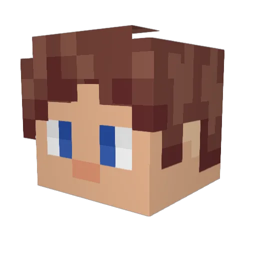 Slobii Minecraft avatar head, 3D render